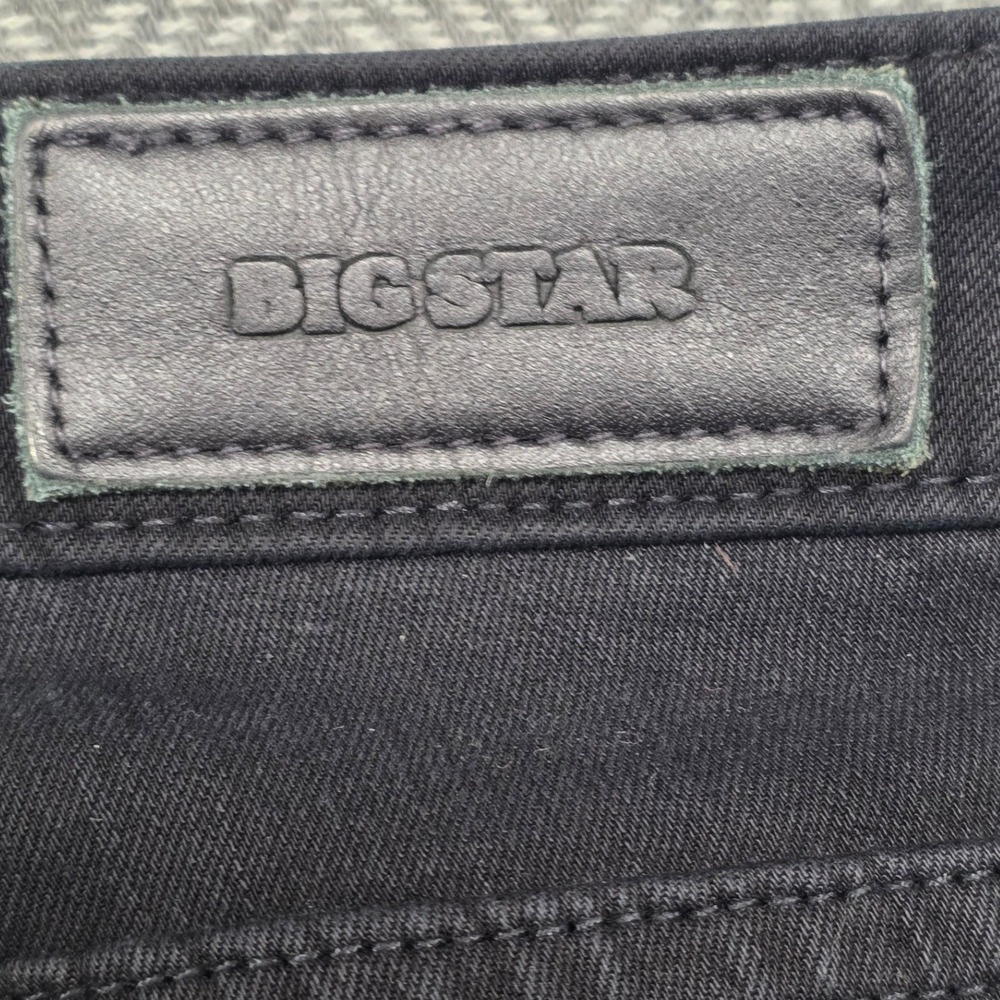 Big Star Maddie Skinny Jeans Black Raw Hem Denim 25R VWQMSKBELA - Picture 8 of 11